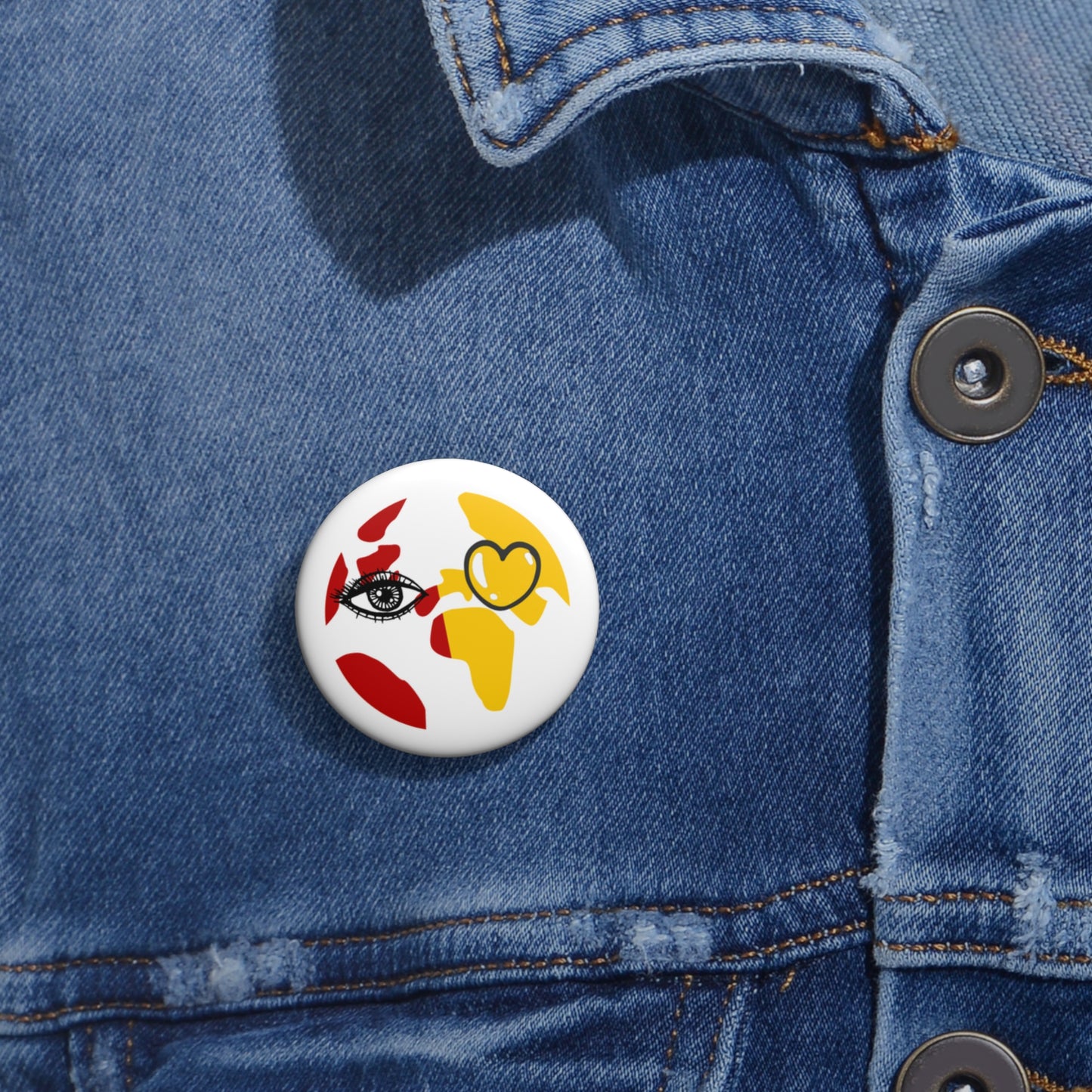 Bright World Pin Buttons